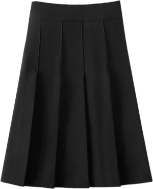 Midi Skirts for Women Solid Basic Skirt A Line Design Skirt Ruffle Layered Pleated Large Swing Half Women Skirts