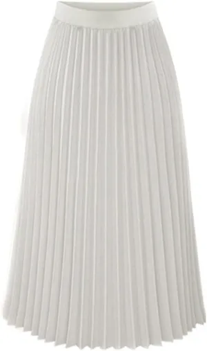 Midi Skirts for Women Solid Womens Midi Waist Pleated Elastic Skirt Maxi Elegant Skirts Women's Skirt Suits for