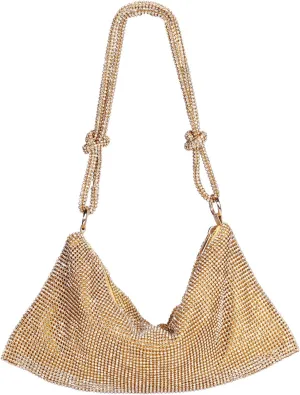 MIFXIN Women Rhinestone Bag Bling Purse Sparkly Evening Bag Lady Girls Crystal Clutch Purse Shoulder Bag Handbag