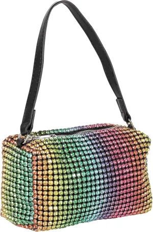 MIFXIN Women Rhinestone Handbag Evening Bag Lady Girl Bling Crystal Purse Clutch Shoulder Bag for Wedding Party