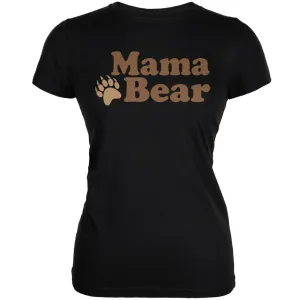 Mothers Day - Mama Bear Black Juniors Soft T-Shirt