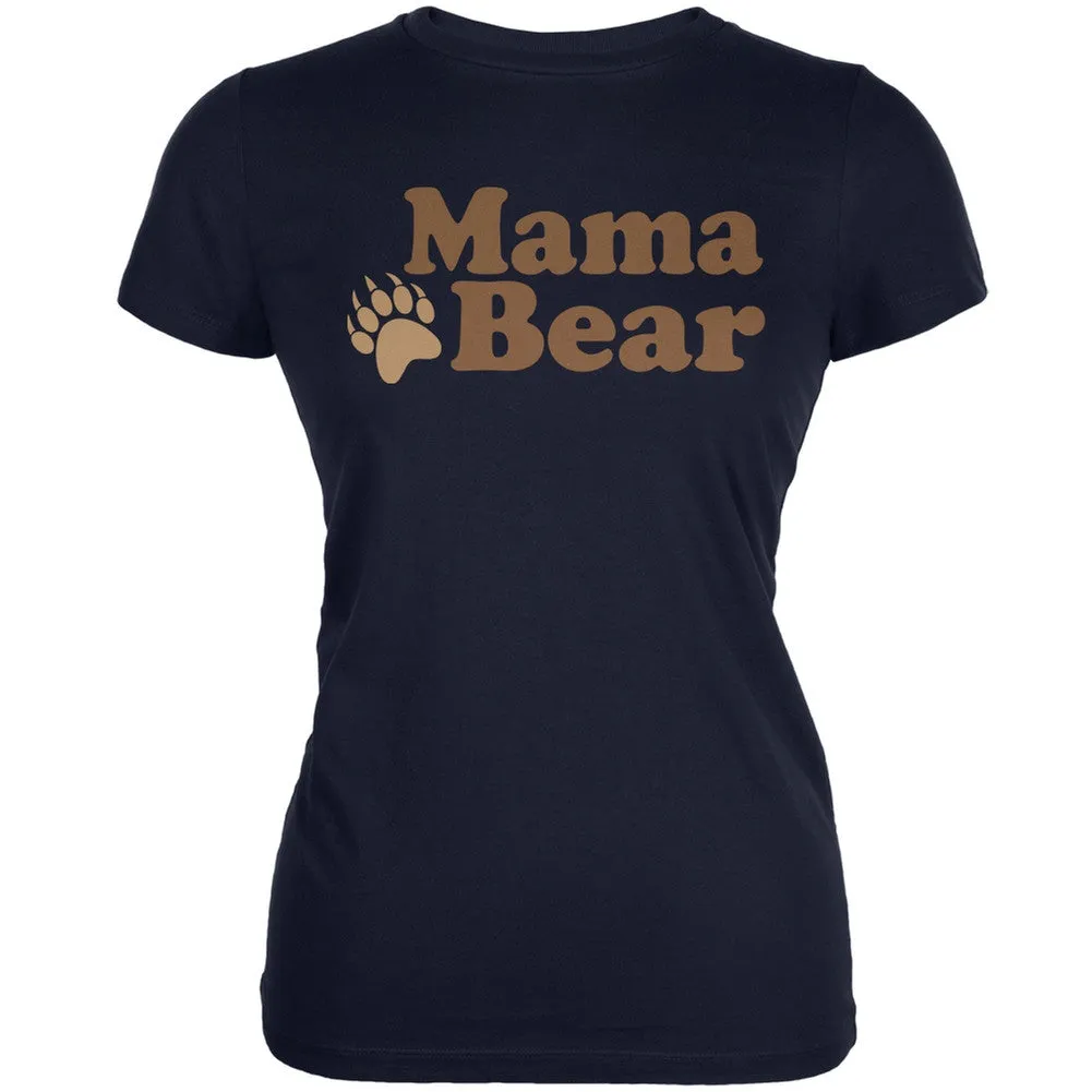 Mothers Day - Mama Bear Black Juniors Soft T-Shirt