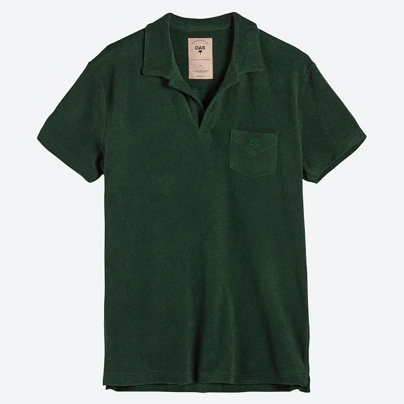 OAS GREEN TERRY POLO SHIRT