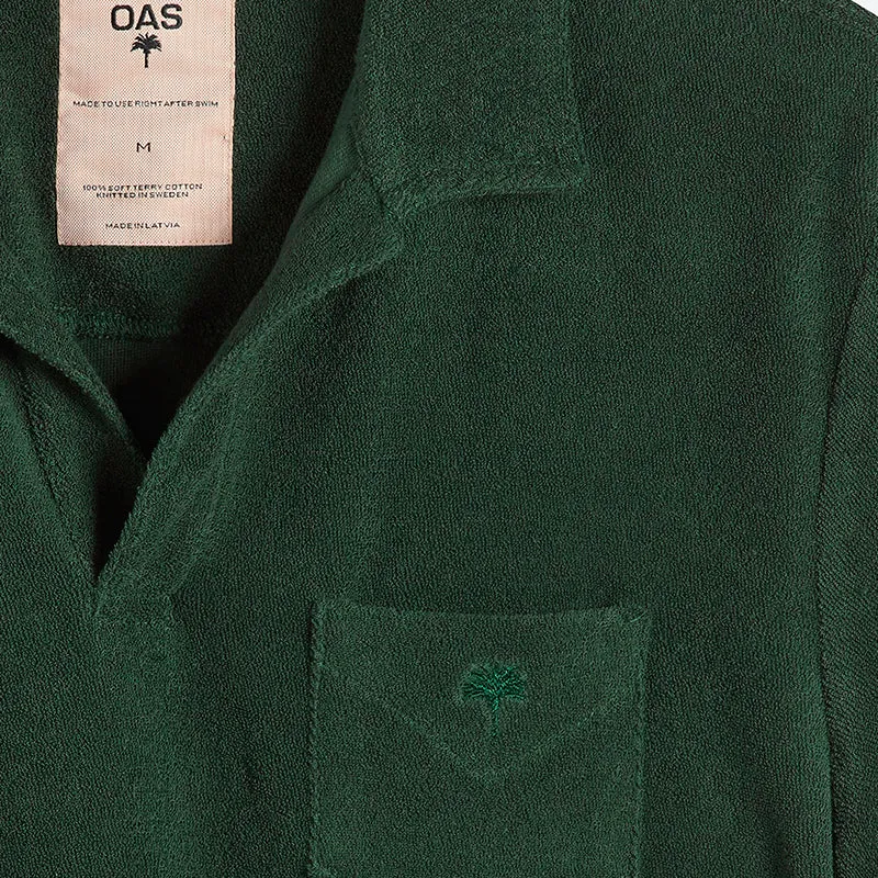 OAS GREEN TERRY POLO SHIRT