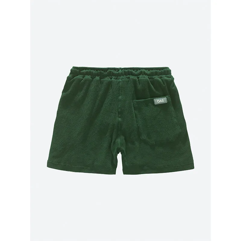 OAS GREEN TERRY SHORTS