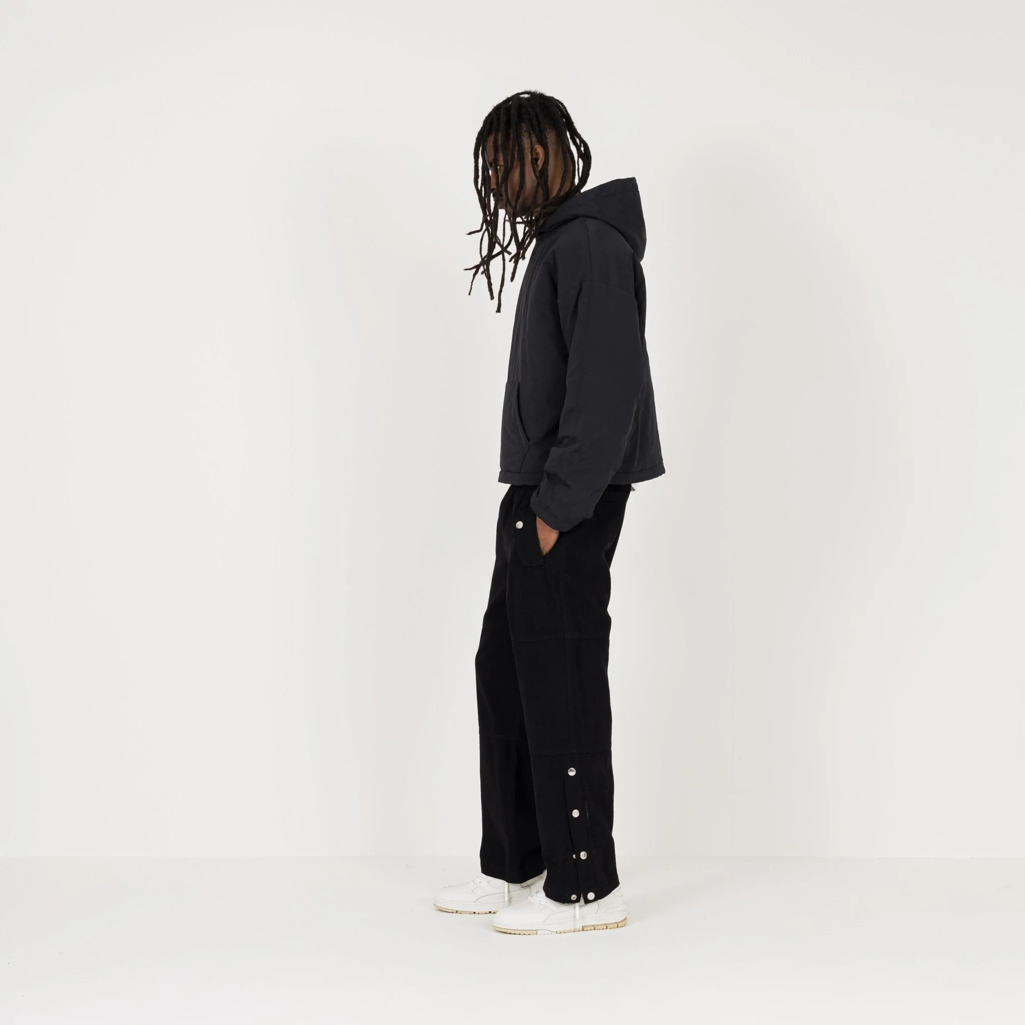 Padded Hooded Jacket - Black