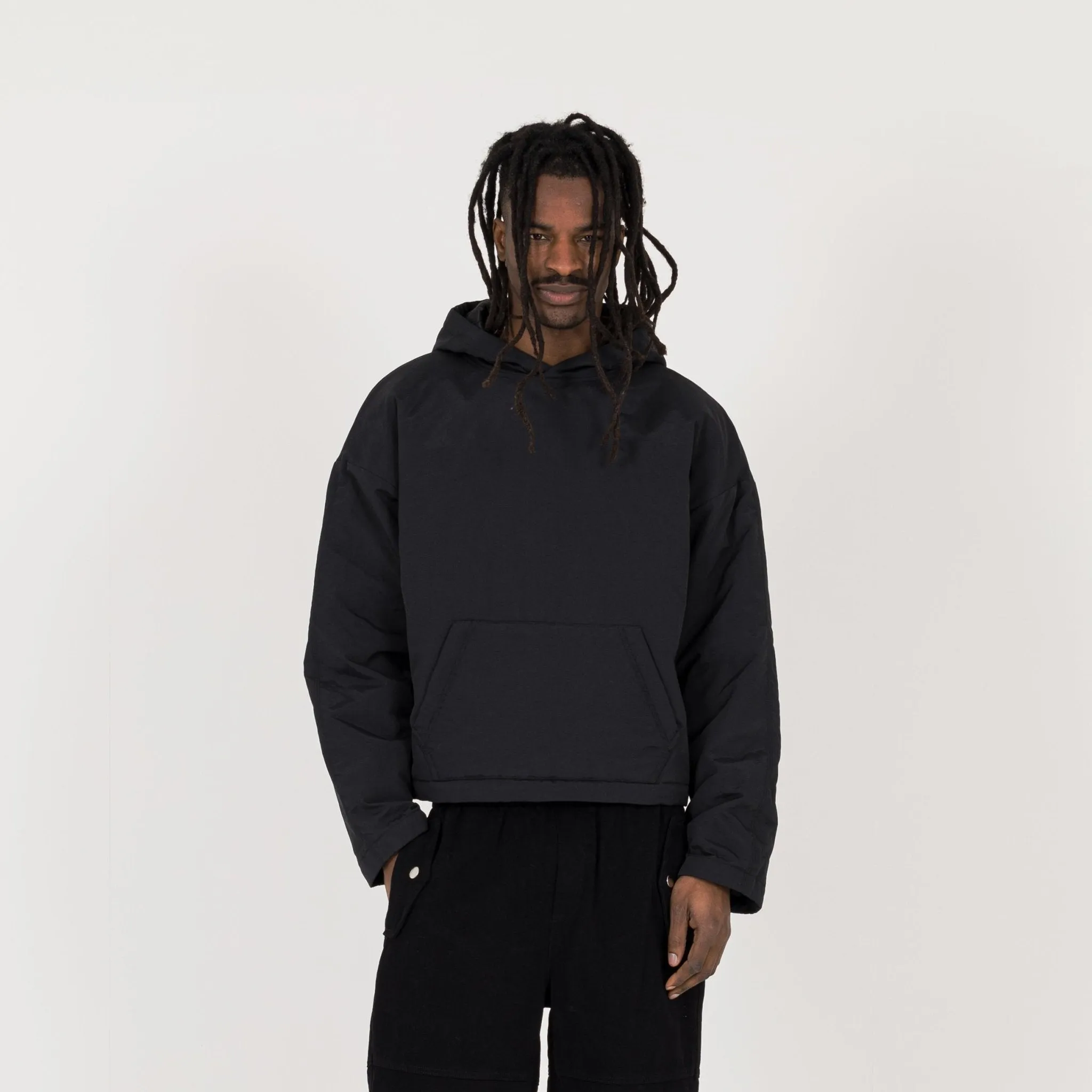 Padded Hooded Jacket - Black