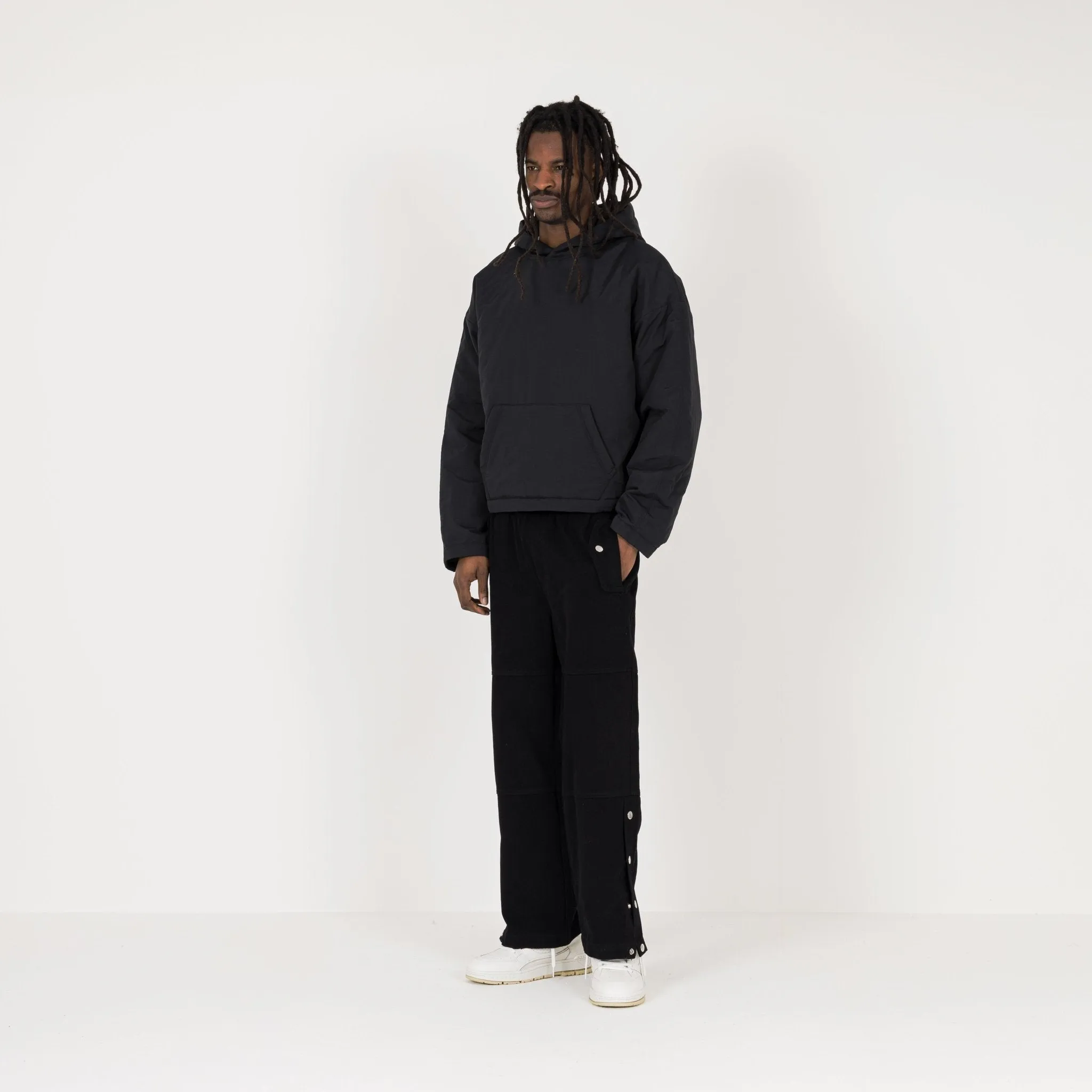 Padded Hooded Jacket - Black