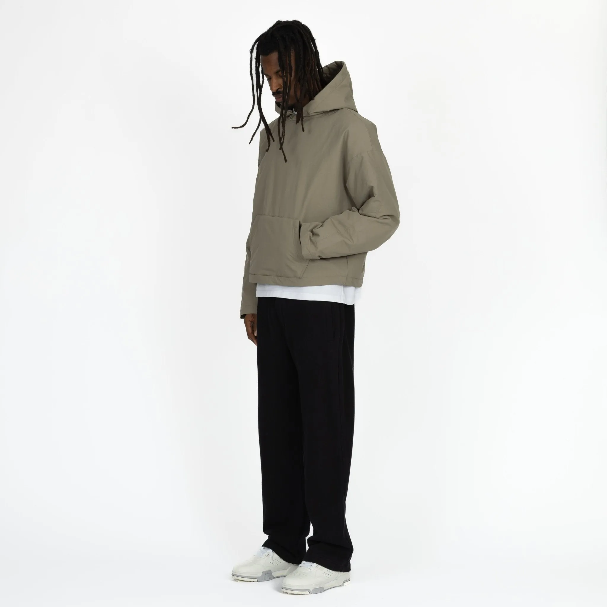 Padded Hooded Jacket - Khaki
