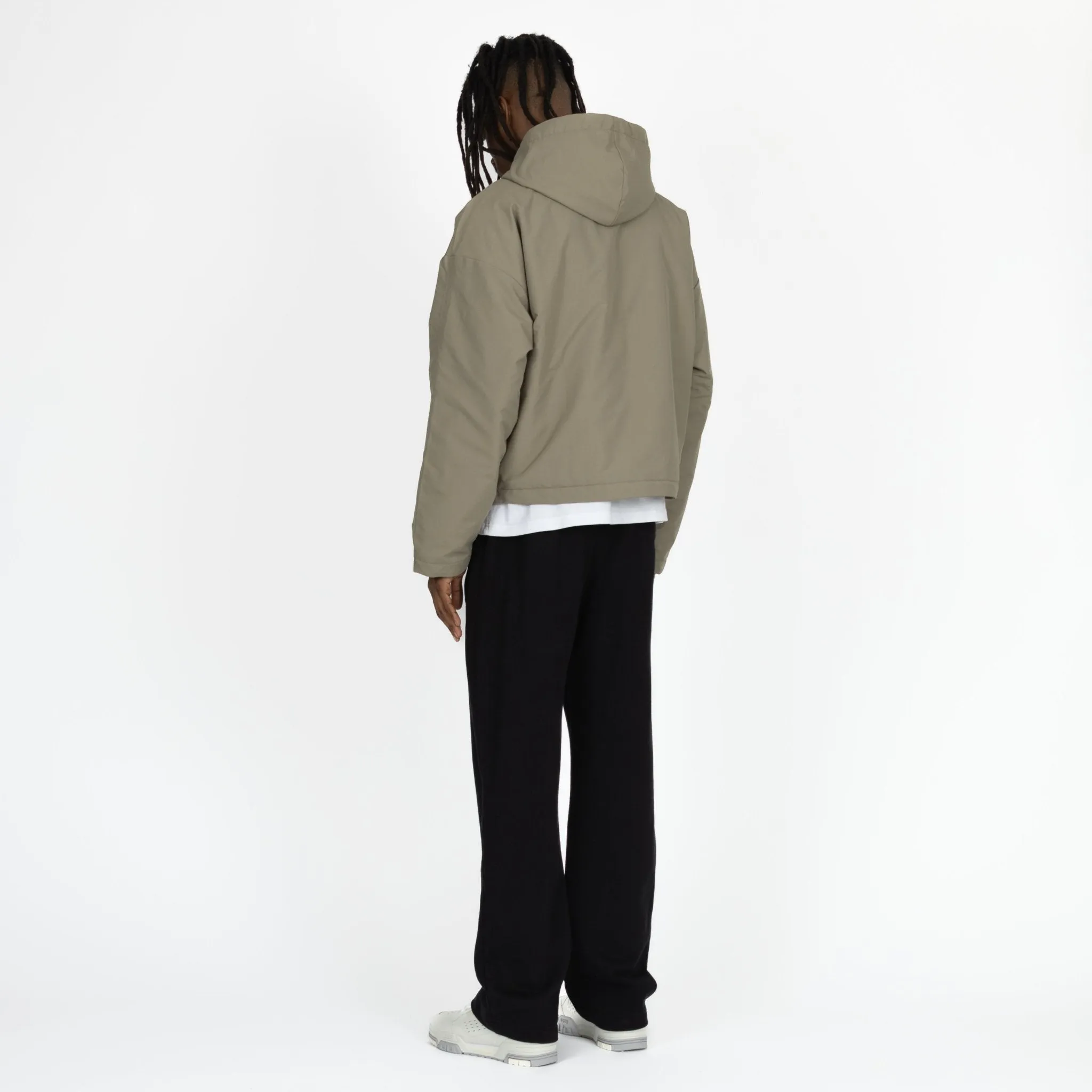 Padded Hooded Jacket - Khaki