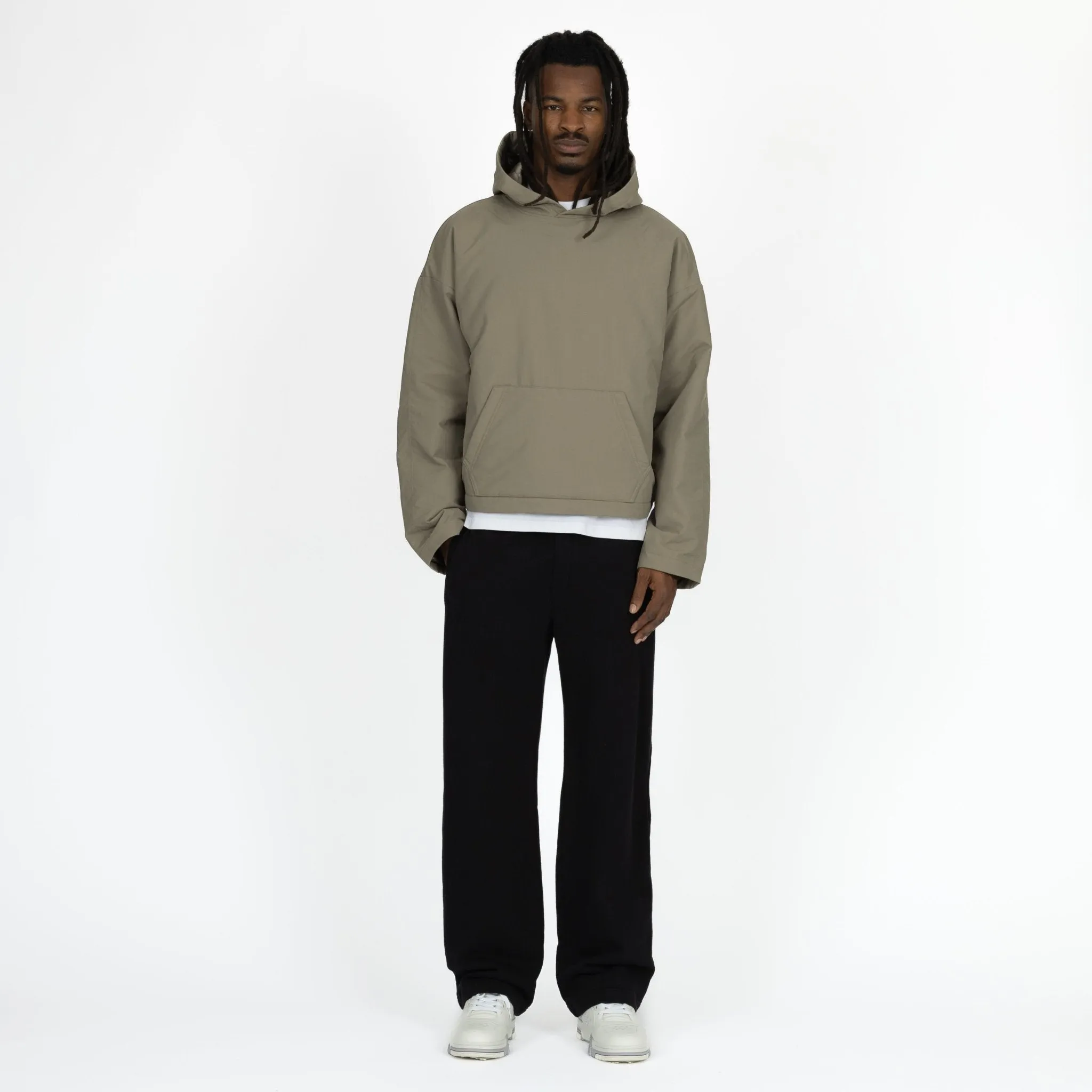 Padded Hooded Jacket - Khaki
