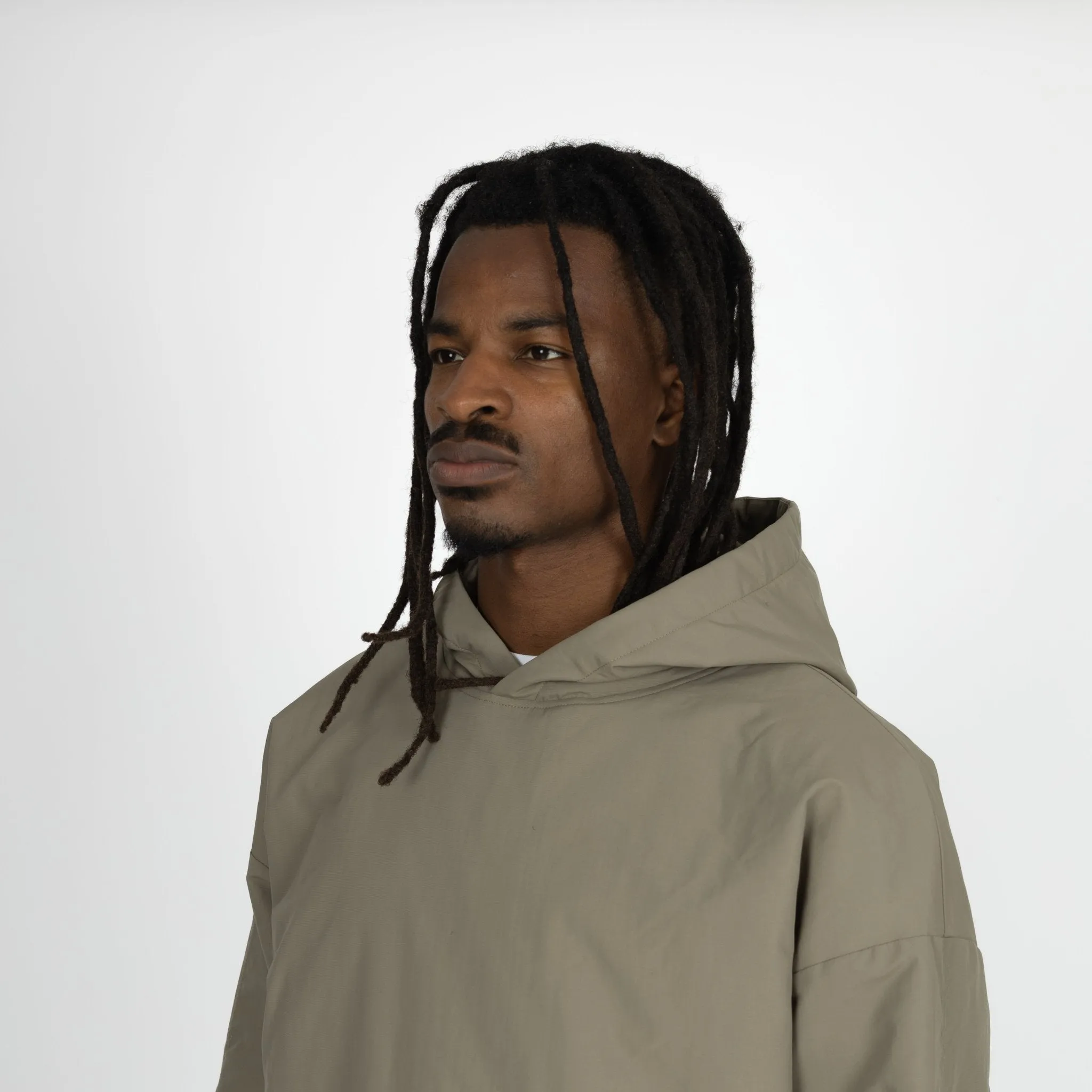 Padded Hooded Jacket - Khaki