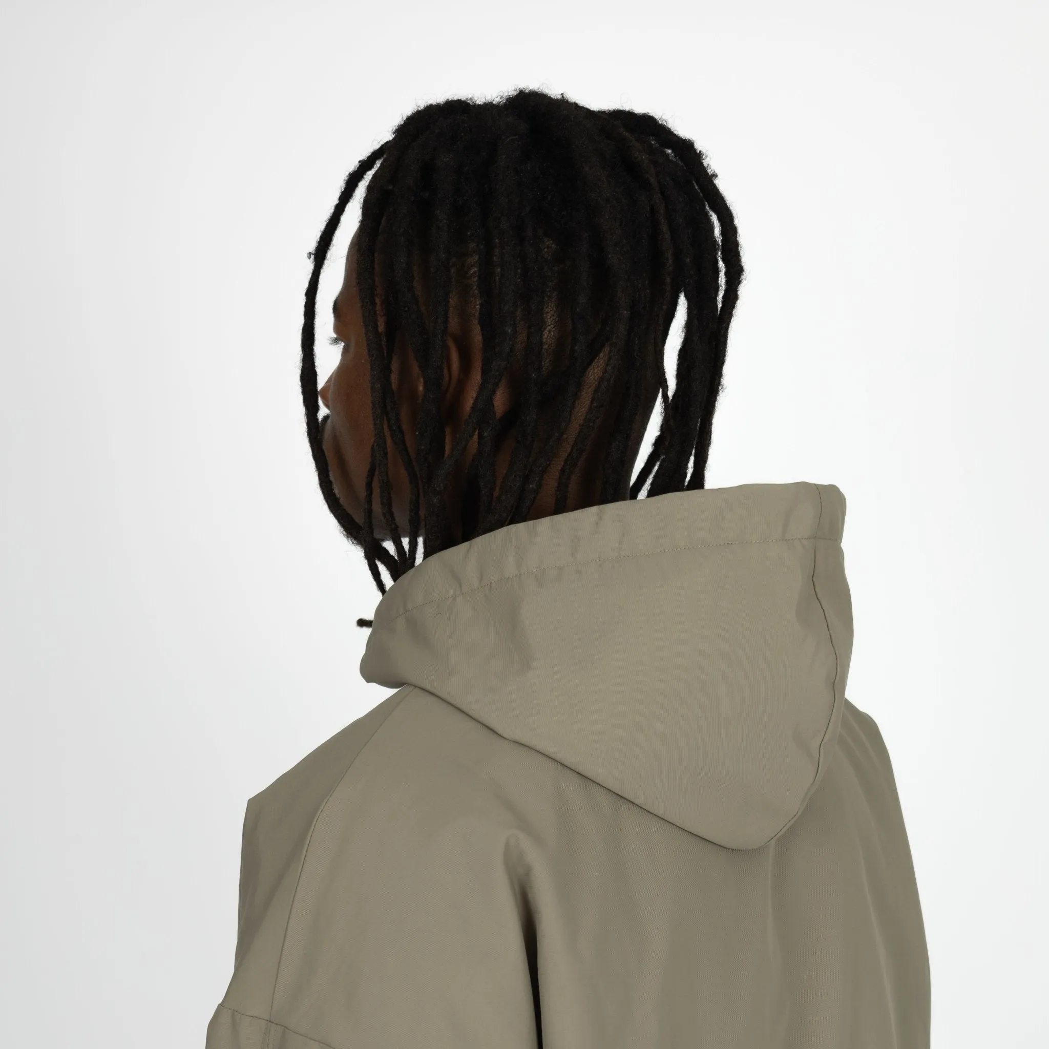 Padded Hooded Jacket - Khaki