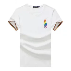 PRL Custom Fit Logo Designed Cotton T-shirt - White