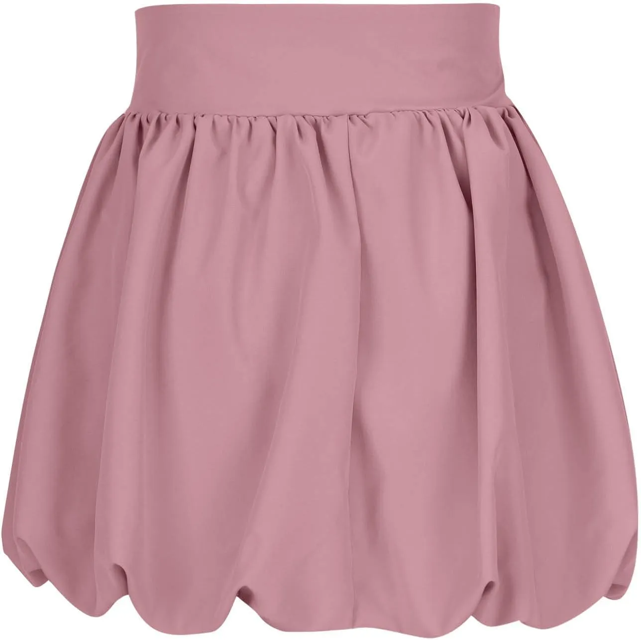 Puffy Mini Skirt for Women Solid Color High Waist Tiered Layer Ruffle Hem A Line Skirts Casual Fashion Flowy Skirt
