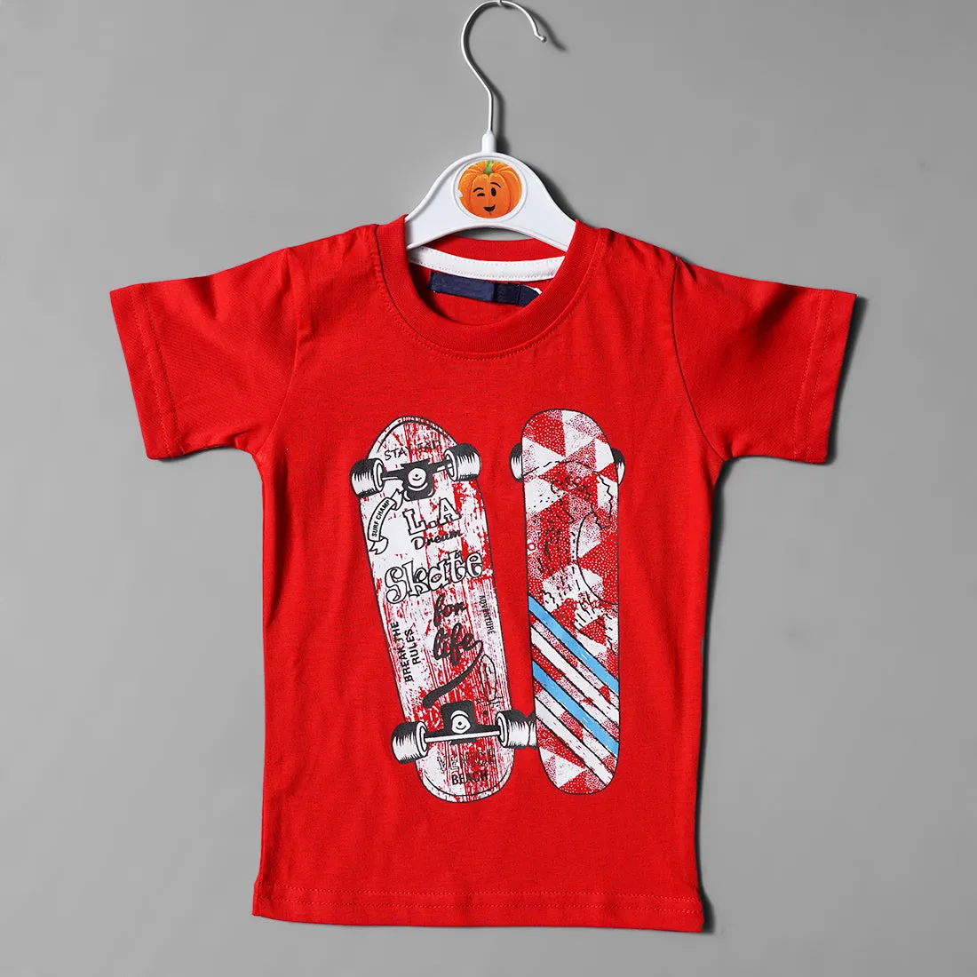 Red Color Printed T-Shirts for Boys