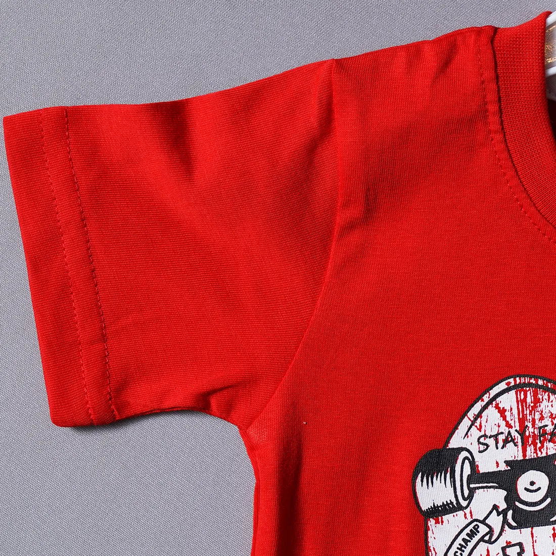 Red Color Printed T-Shirts for Boys