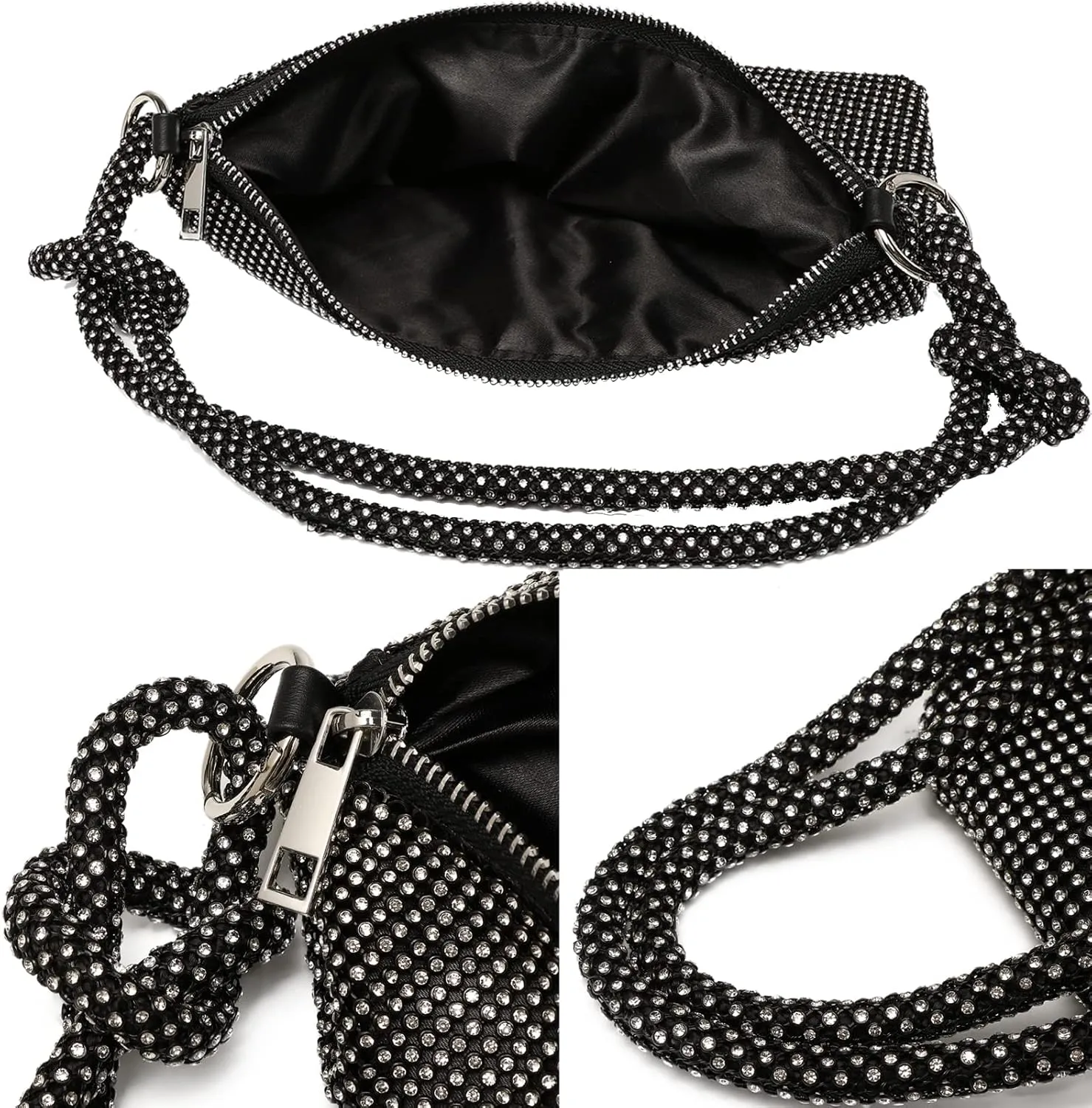 Rhinestone Purse Sparkly Bag Crystal Evening Clutch Bag for Women Evening Prom Rhinestone Handbag Bling Hobo Bag