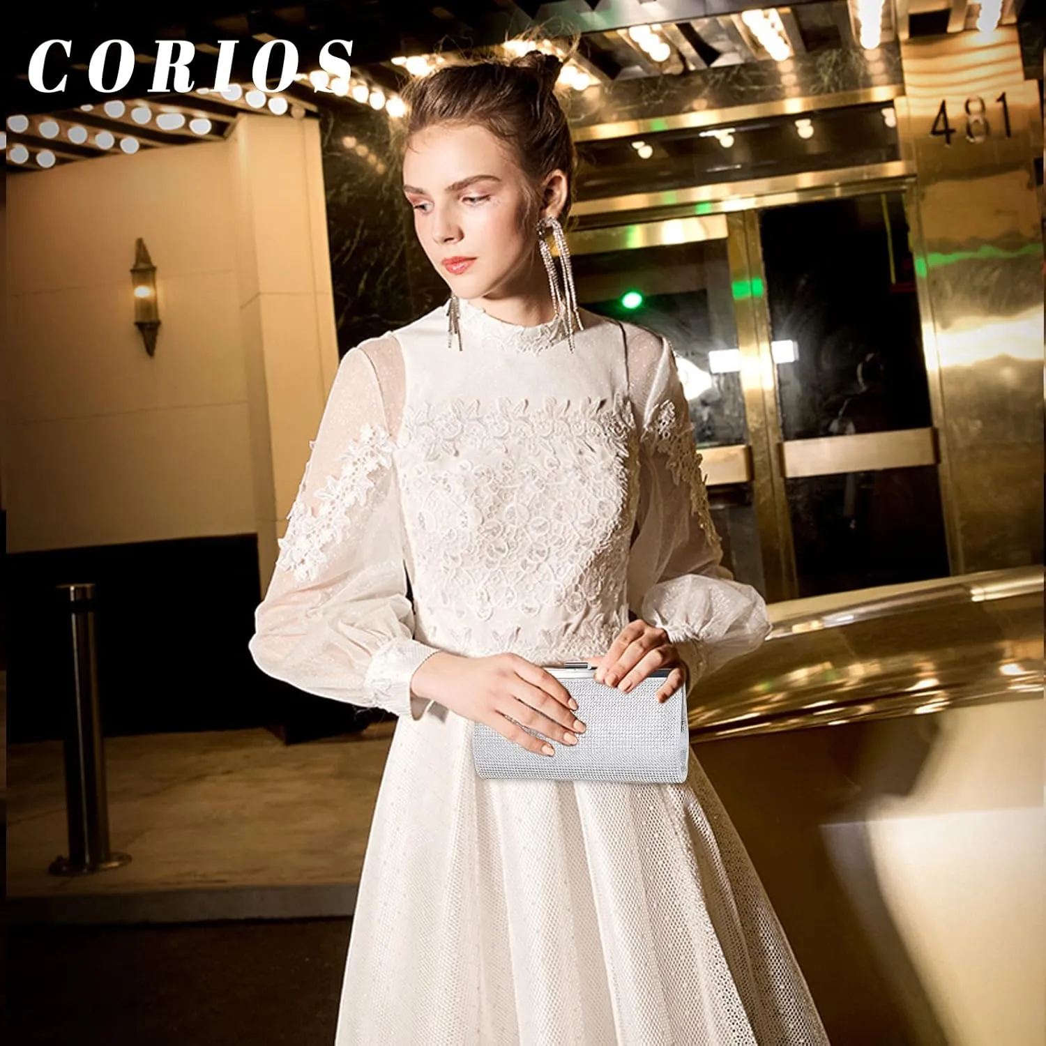 Rhinestones Evening Bags for Women Ladies Crystal Purse Sparkly Clutch Bag