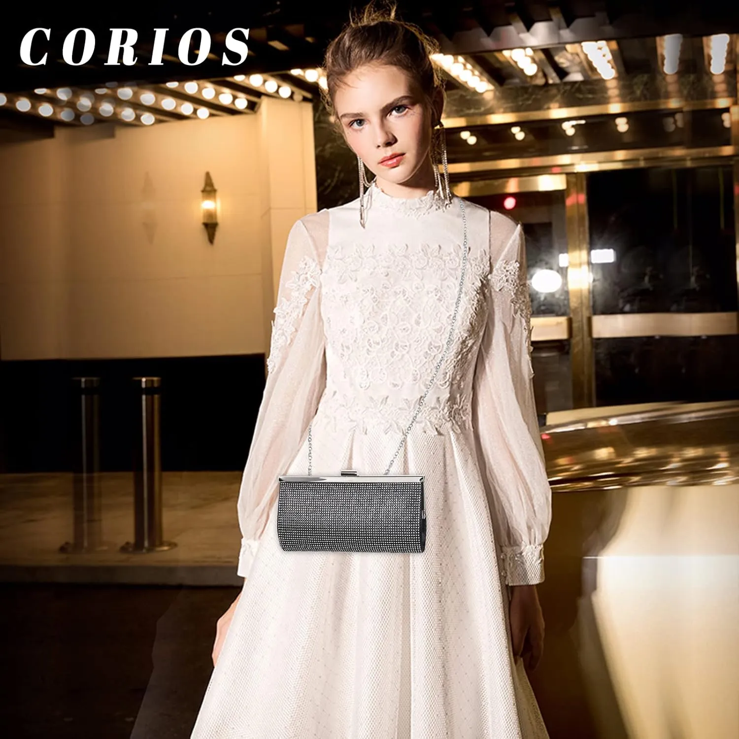 Rhinestones Evening Bags for Women Ladies Crystal Purse Sparkly Clutch Bag