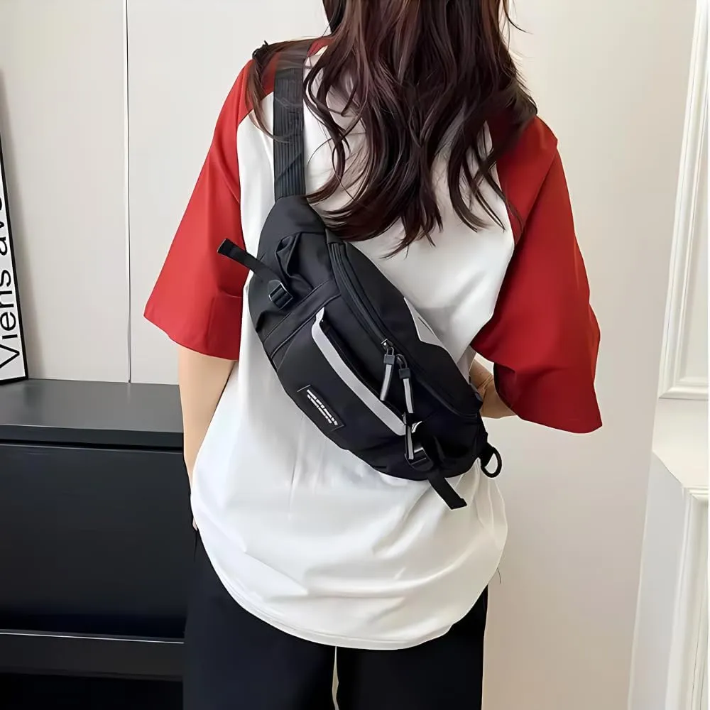 SAMAZON Waist Bag for Men & Women  Stylish Crossbody Sling Bag with Adjustable Strap, Multi-Pocket Design, Durable & Lightweight for Everyday Use, Travel, and Outdoors