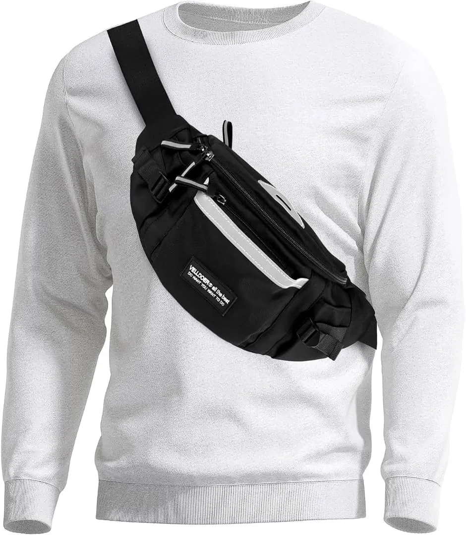 SAMAZON Waist Bag for Men & Women  Stylish Crossbody Sling Bag with Adjustable Strap, Multi-Pocket Design, Durable & Lightweight for Everyday Use, Travel, and Outdoors