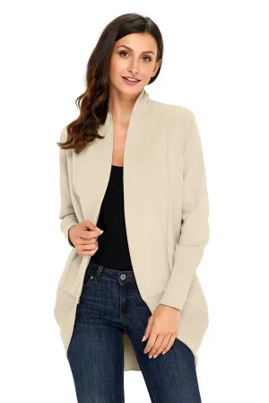 Sexy Apricot Super Soft Long Sleeve Open Cardigan