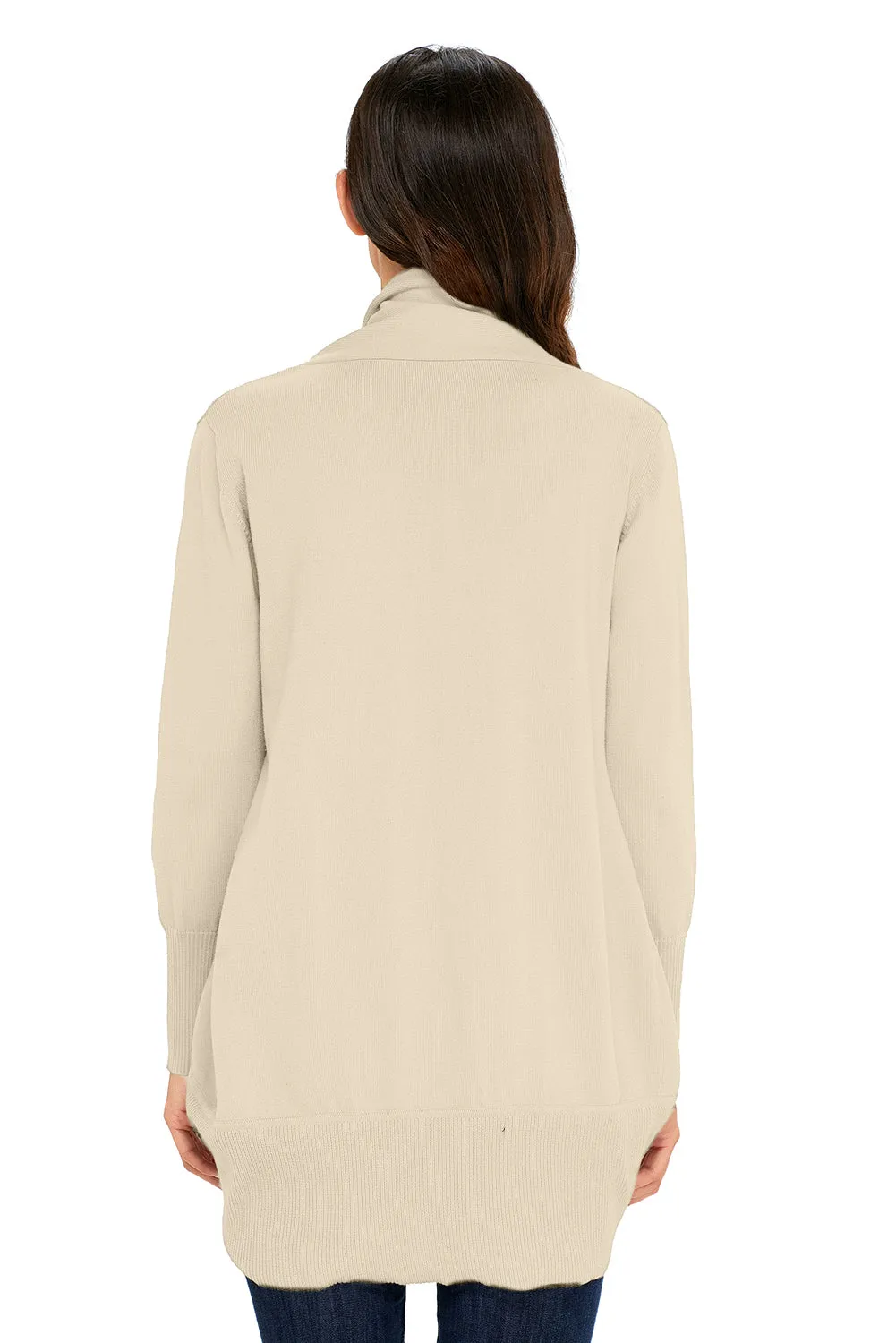 Sexy Apricot Super Soft Long Sleeve Open Cardigan