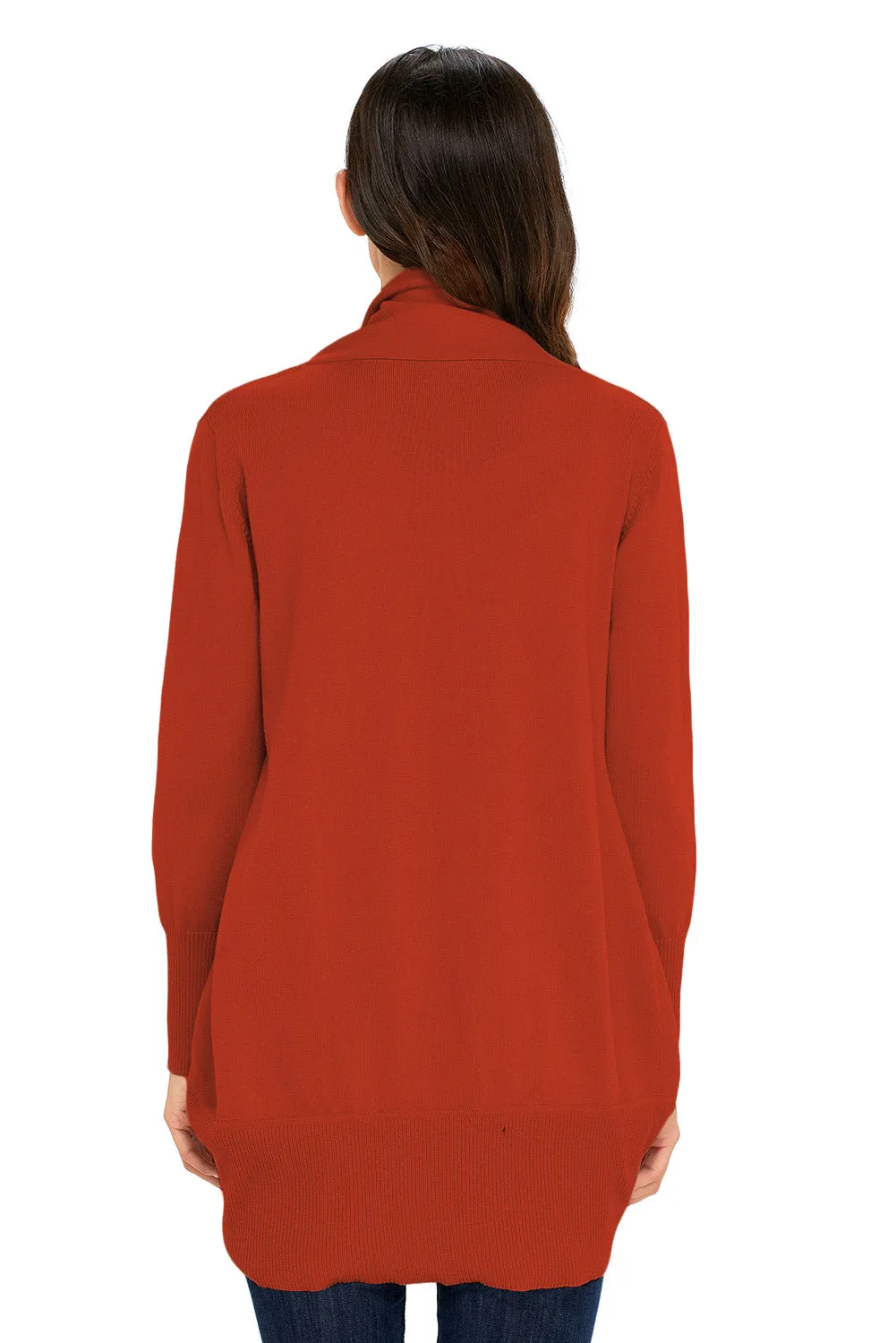 Sexy Maroon Super Soft Long Sleeve Open Cardigan