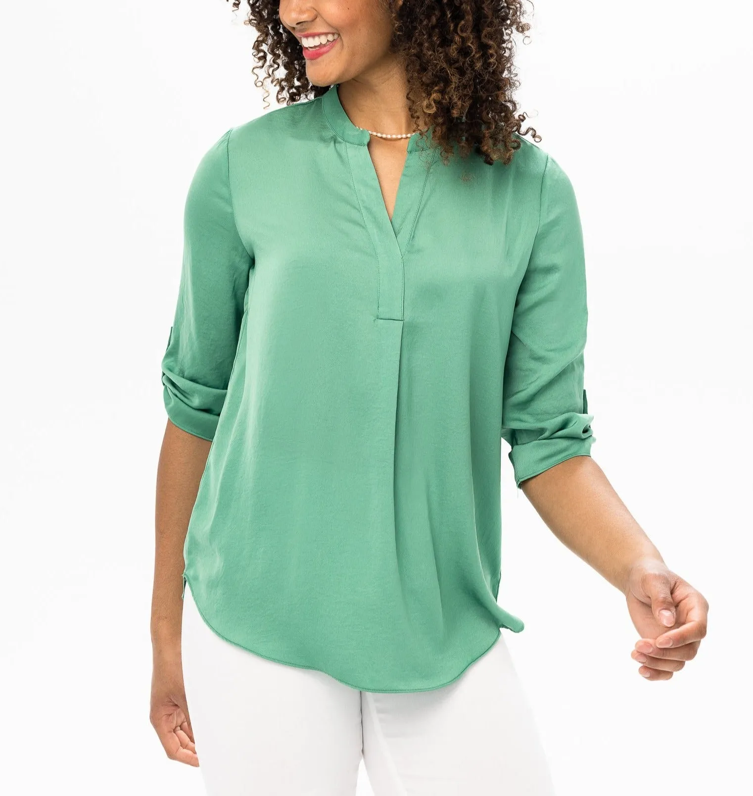 Split Neck Airflow Blouse