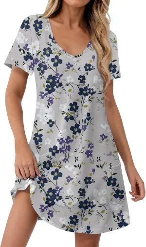 Summer Dresses for Women 2025 Sundresses Vneck Short Sleeves Tank Dress with Pockets Boho Skirt Going Out Dresses for Women