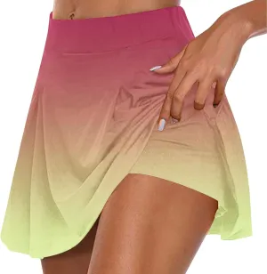 TANGNADE Tennis Skirts for Women with Shorts Stretchy Dressy Casual Athletic Skorts Summer Golf Running Workout Outfits