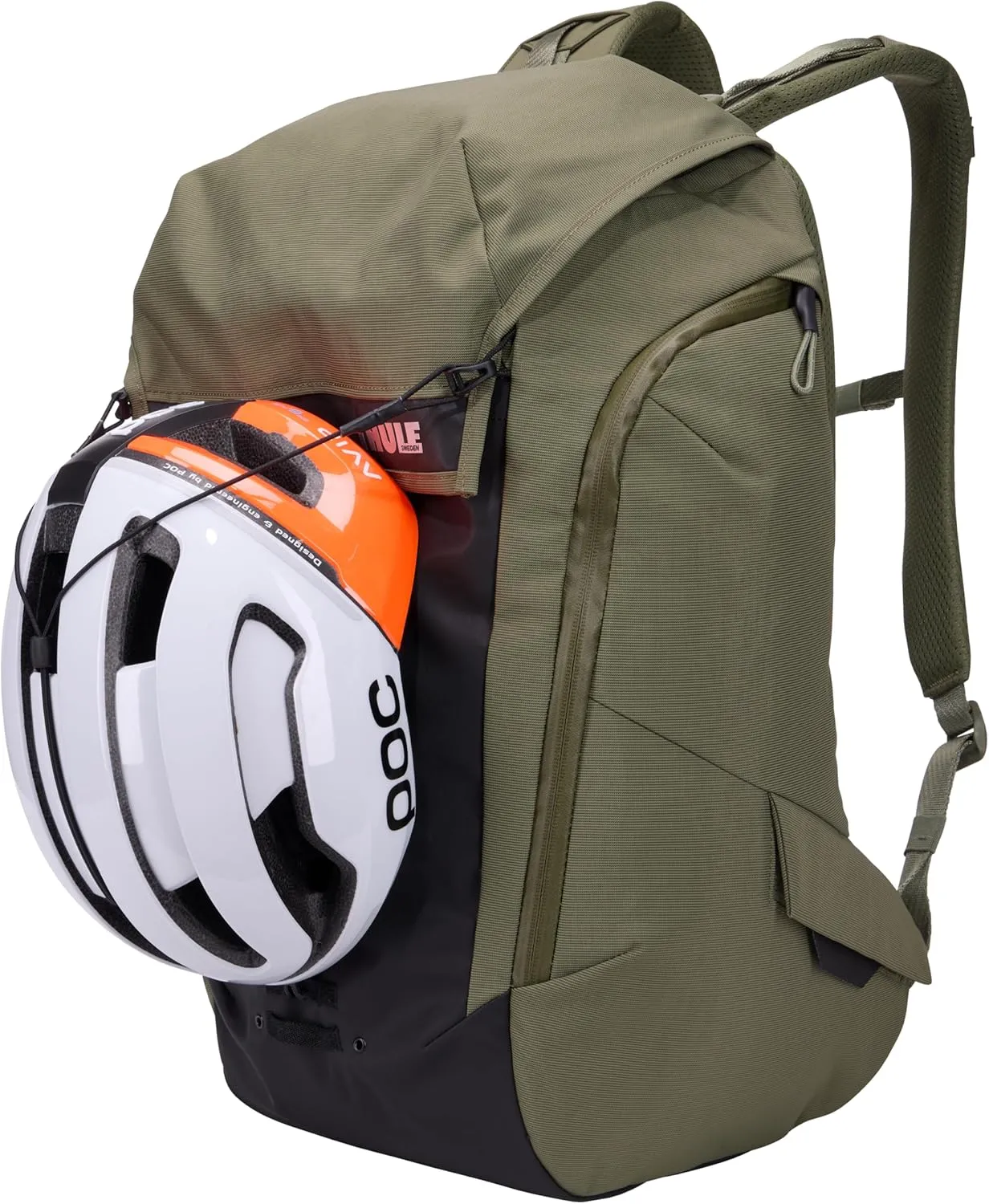 Thule Paramount Bike Commuter Backpack - 28L Capacity - Adjustable fit - 16" Padded Laptop Sleeve and 11" Tablet Pocket - Helmet Attachment - Accessible Side Phone Pocket - Taillight Loop