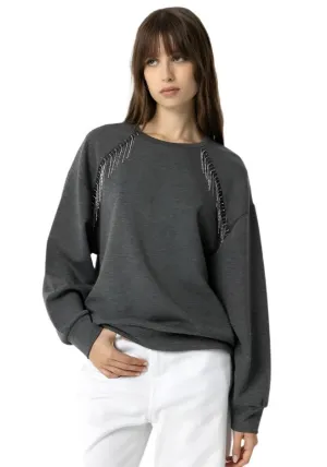 Tiffosi Womens Ballerina Sweatshirt Steel Grey
