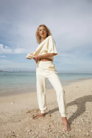 TIME OUT TERRY PANTS - CREAM