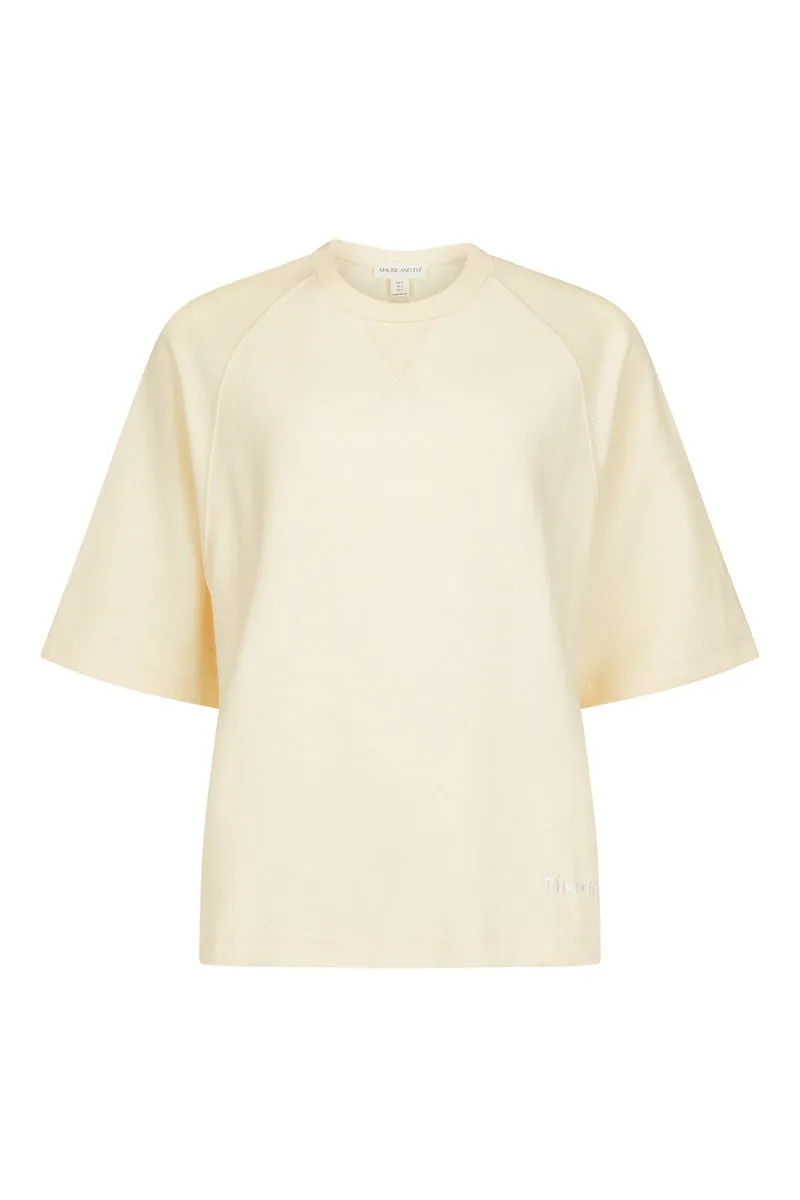 TIME OUT TERRY TEE - CREAM