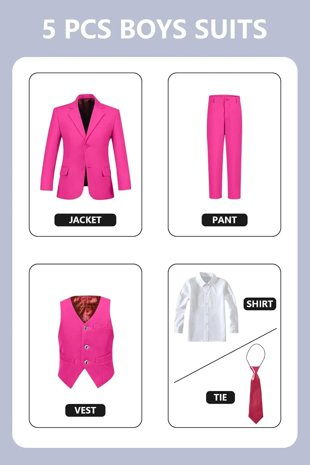 Toddler Boys Suit Kids Formal Dresswear Prom Tuxedo Children's Slim Fit Suits