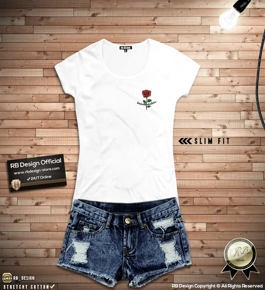 Trendy Women's T-shirt "Heart Breaker" WTD383