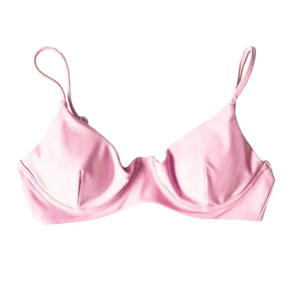 TROPEZ BIKINI TOP IN BUBBLEGUM PINK