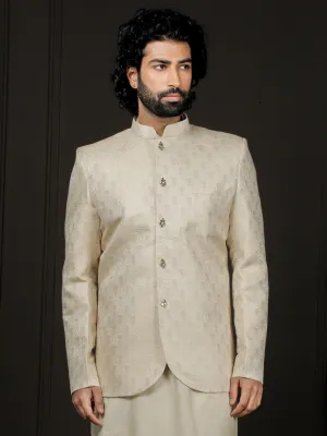 Vastramay Men's Gold Silk Jodhpuri