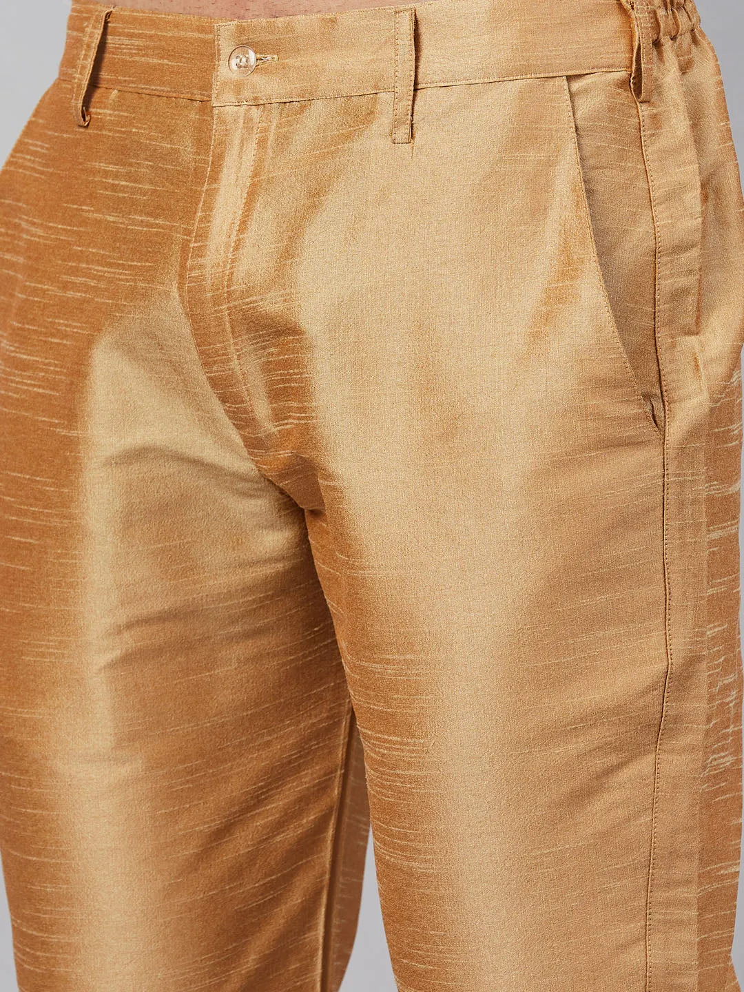 VASTRAMAY Red and Rose Gold Kurta Set