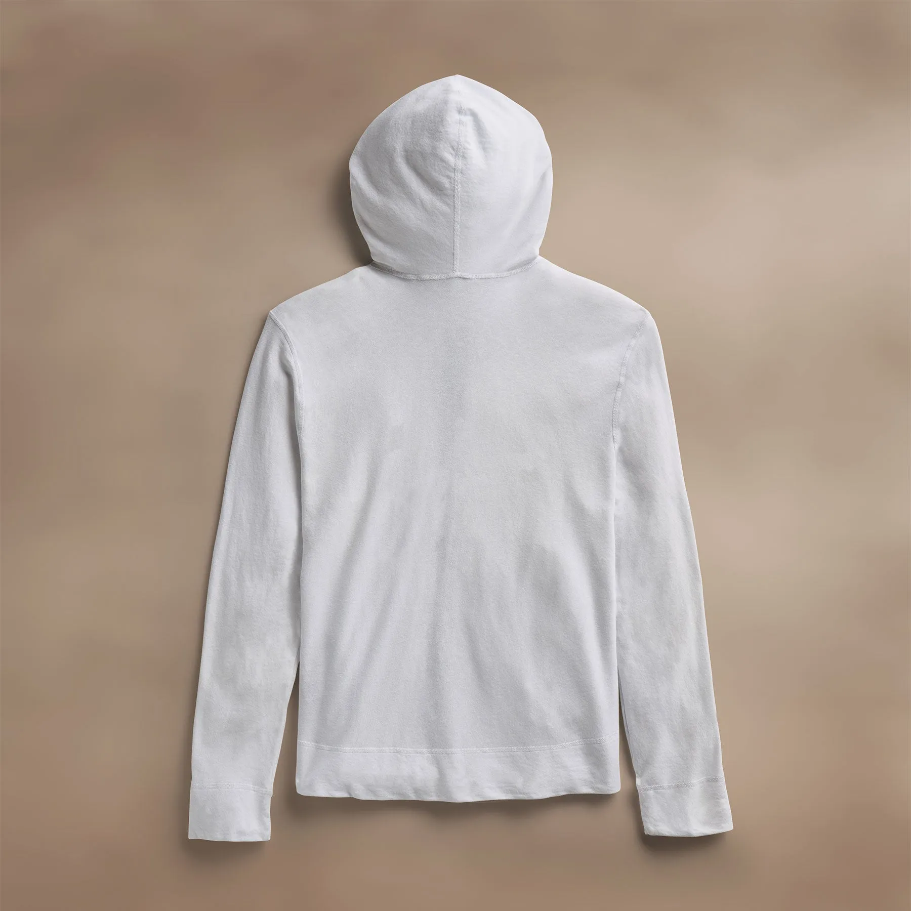 Vintage French Terry Zip Up Hoodie - White