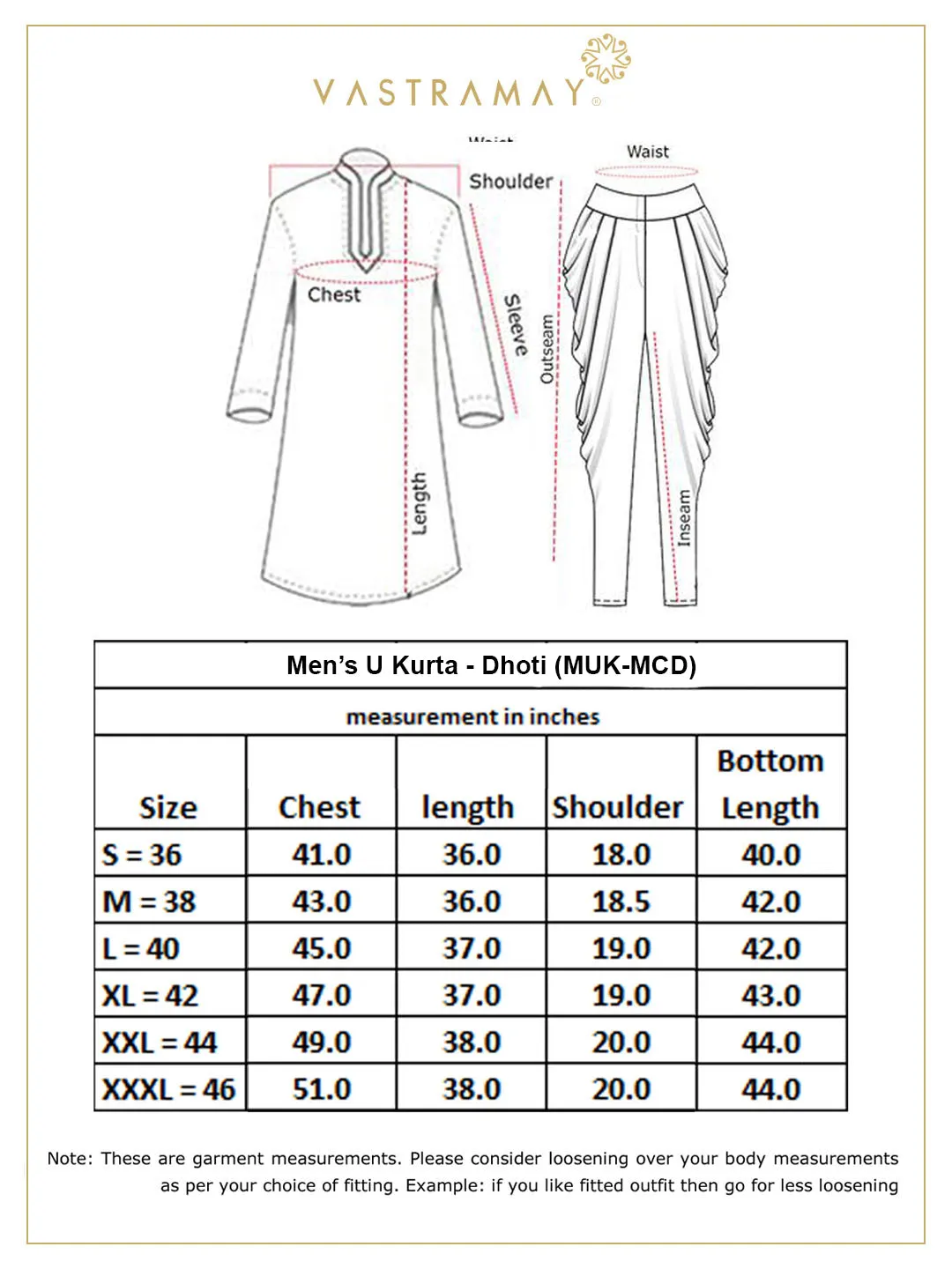 VM By VASTRAMAY Men's Golden Silk Kurta Dhoti Set