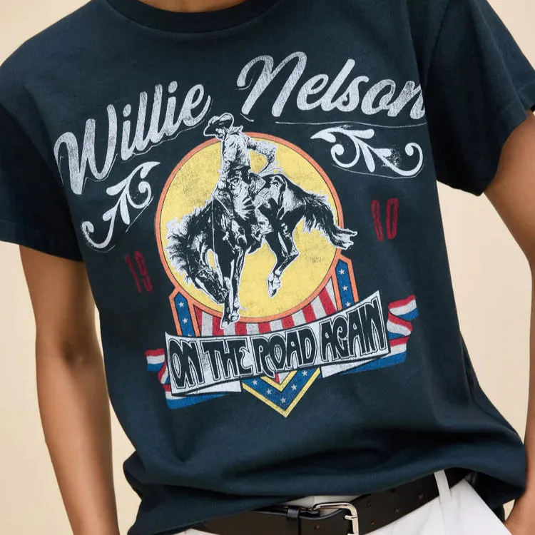 Willie Nelson 1980 Cowboy Tour Tee (Vintage Black)