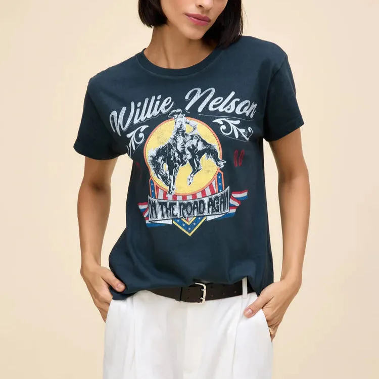 Willie Nelson 1980 Cowboy Tour Tee (Vintage Black)