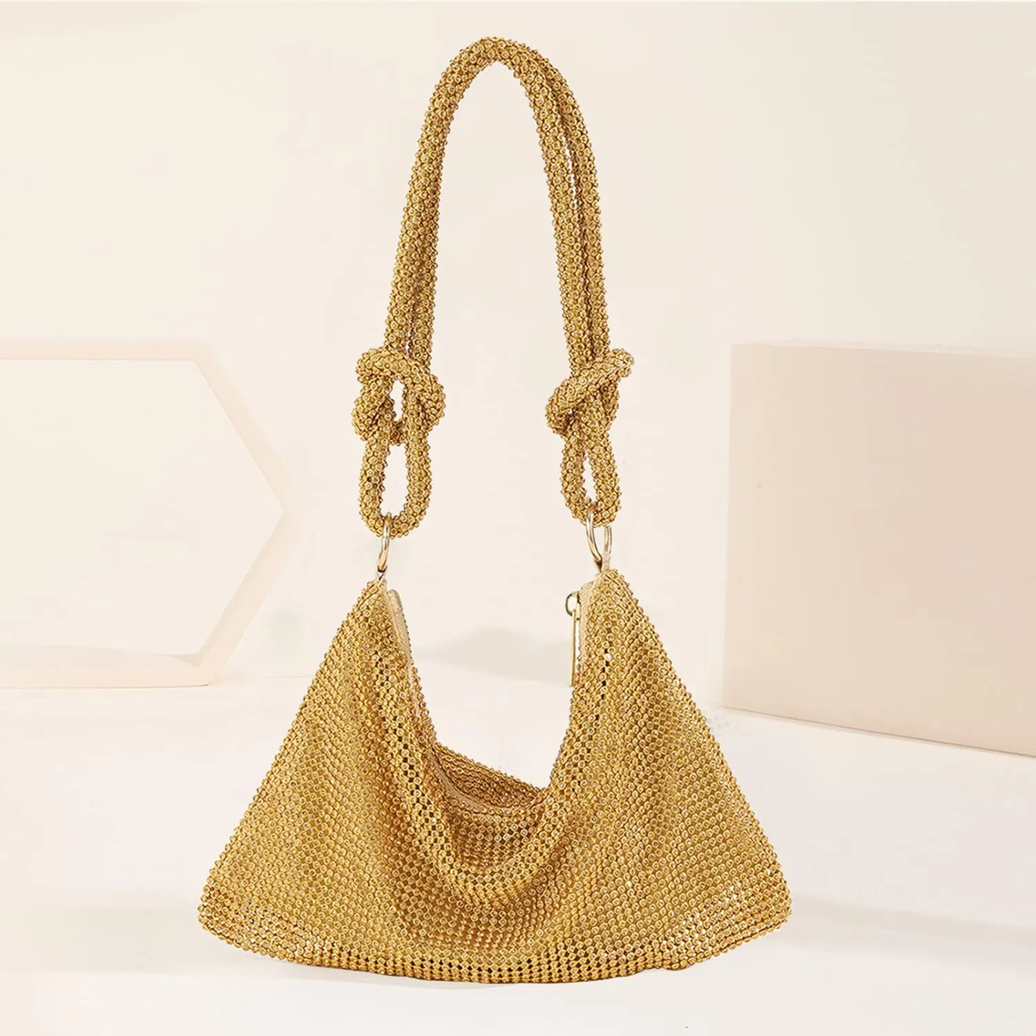 Women Rhinestone Evening Bag Crystal Clutch Bag Glitter Sparkly Handbag Wedding Purse