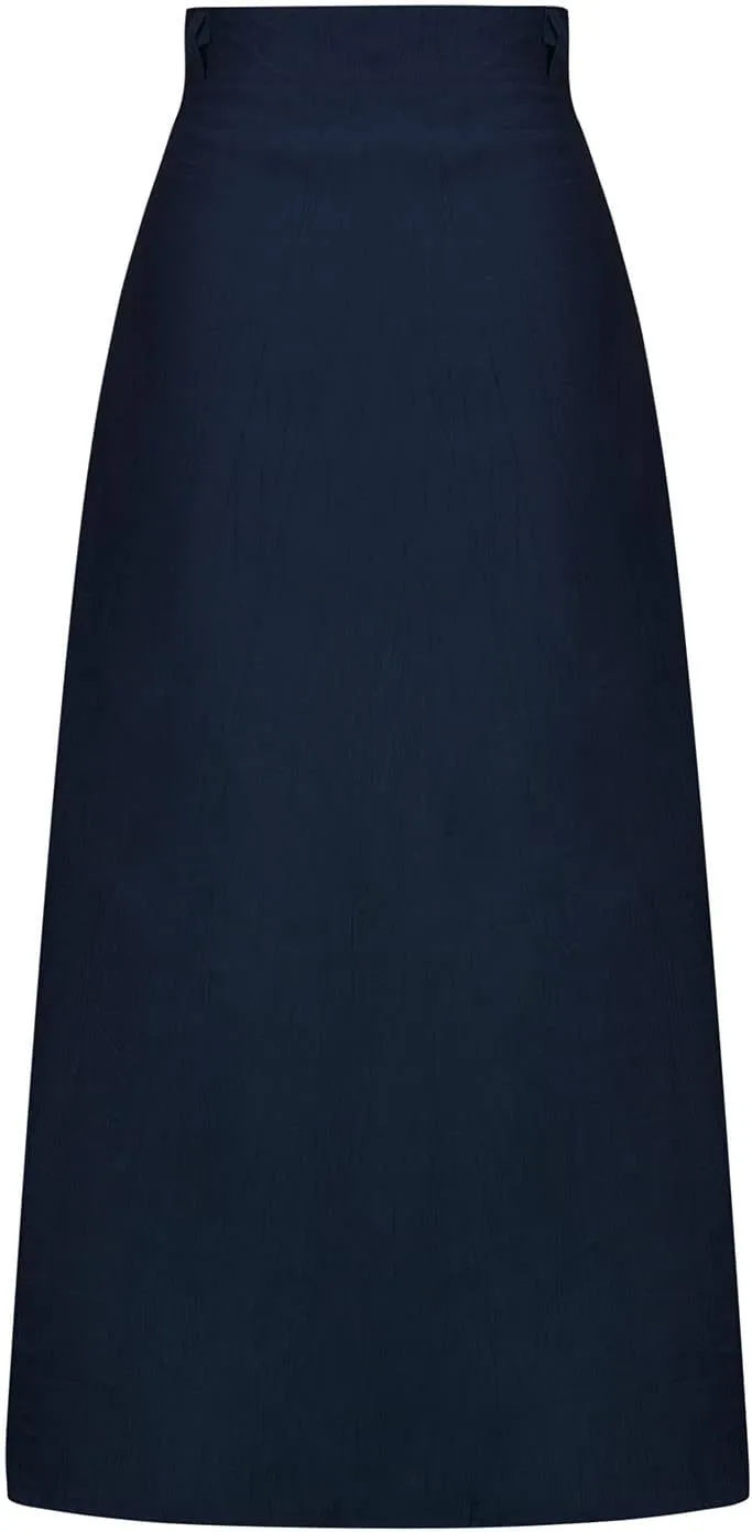 Women's Flowy Button Up Midi Skirts High Waisted Elastic Skirt Casual Split Front Dress Vintage Flared Skirts