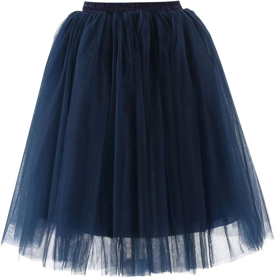 Womens Length Dancing Skirt Skirt Knee Adult High Pleated Skirt Midi Skirt Elastic Waist