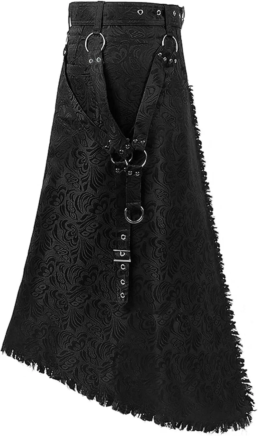 Womens Skirts Medieval Cosplay Punk Maxi Skirt Gothic Sexy Chain Matching Goth Skirts Steampunk Skirt