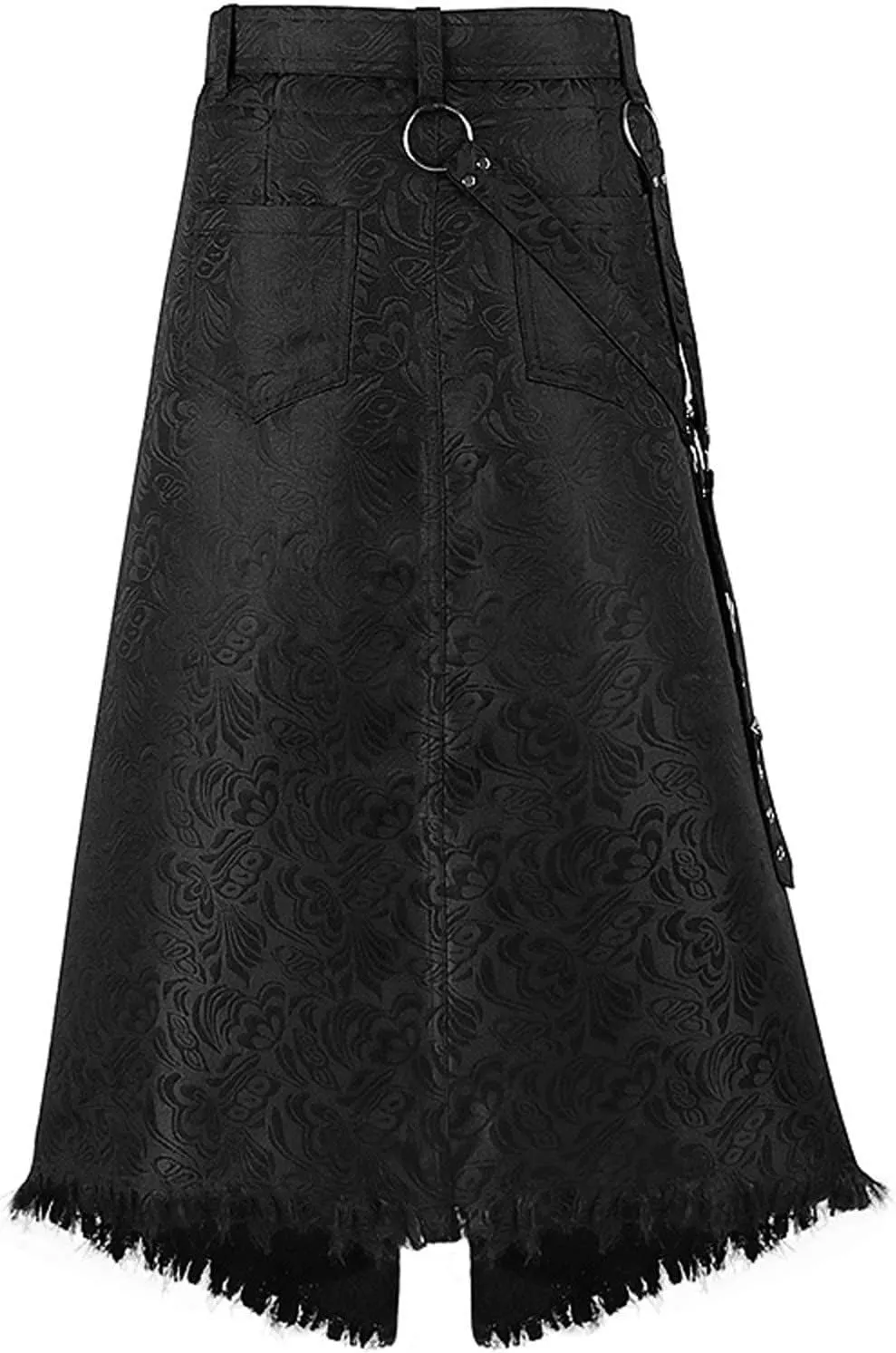 Womens Skirts Medieval Cosplay Punk Maxi Skirt Gothic Sexy Chain Matching Goth Skirts Steampunk Skirt